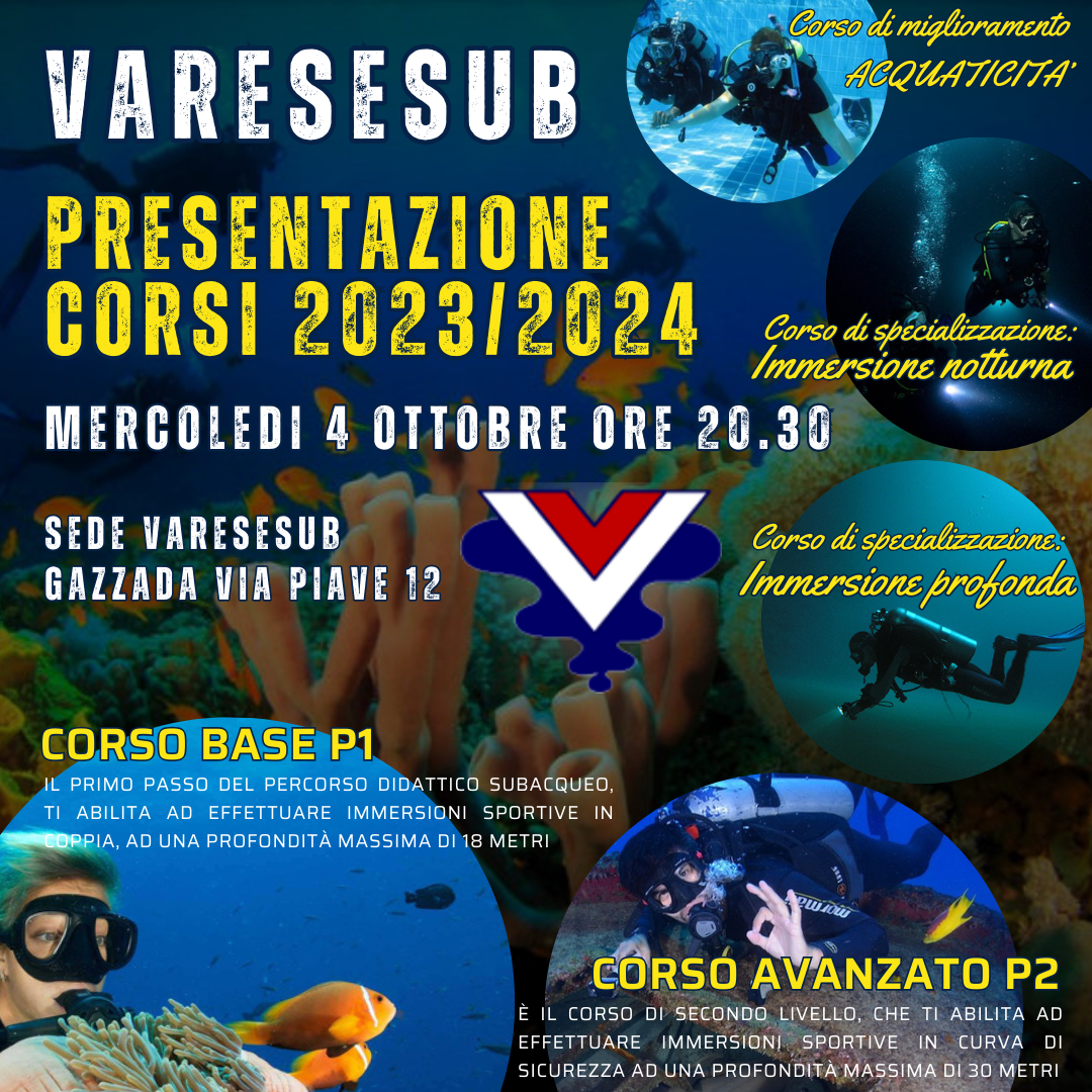 Presentazione Corsi 2023 2024 ASD VareseSub   VSUB PresCorsi 2023 2024 V2 